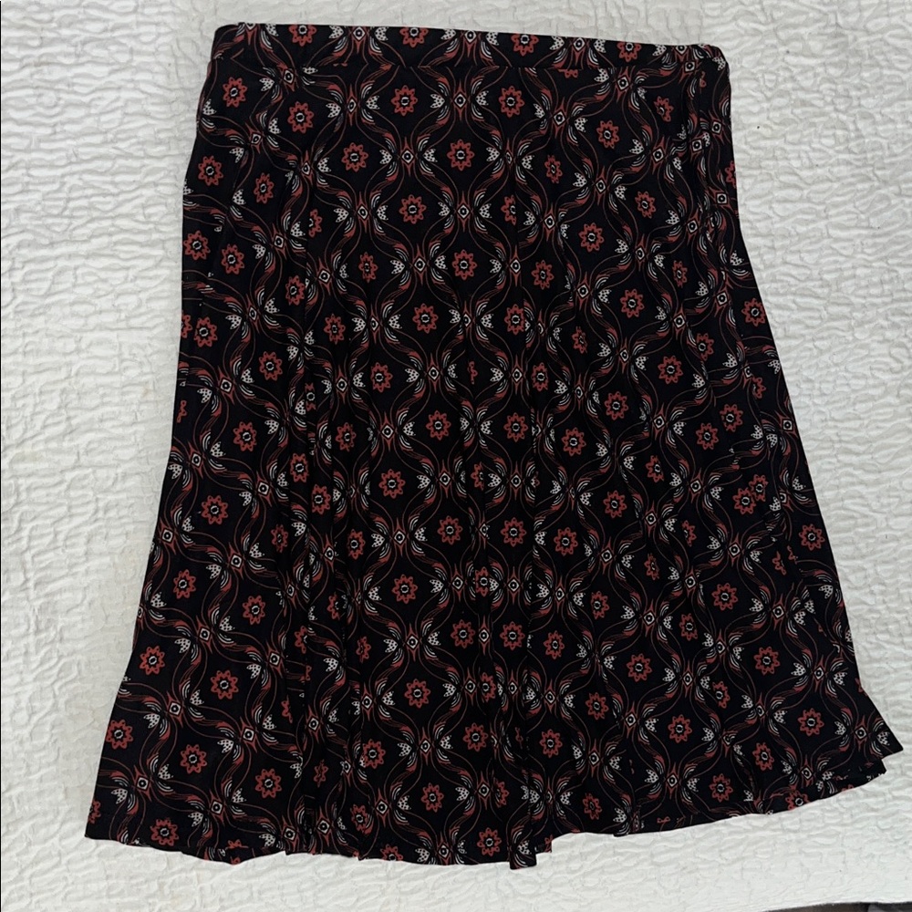 French Grey Floral Patterned Skirt